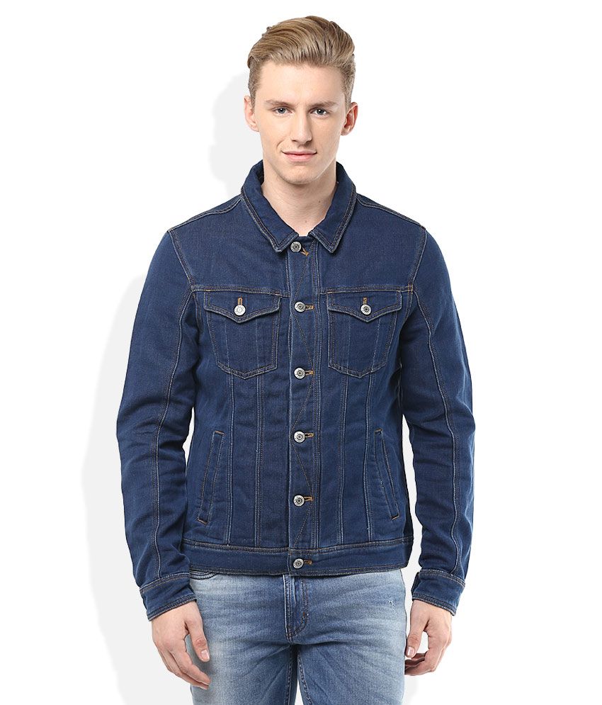 Indian Terrain Blue Jacket - Buy Indian Terrain Blue Jacket Online at ...