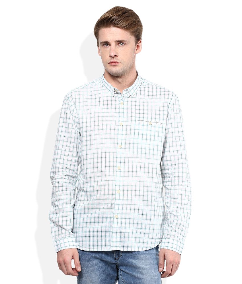 VOI Jeans Green Checkered Shirt - Buy VOI Jeans Green Checkered Shirt ...