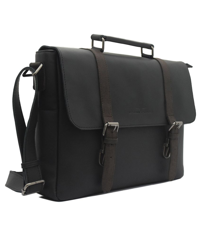 Urban Forest Black Leather Jack Laptop Bag Buy Urban Forest Black