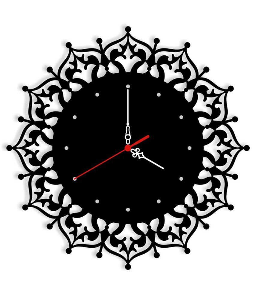 Osaree Black Acrylic Wall Clock Buy Osaree Black Acrylic Wall Clock At Best Price In India On Snapdeal