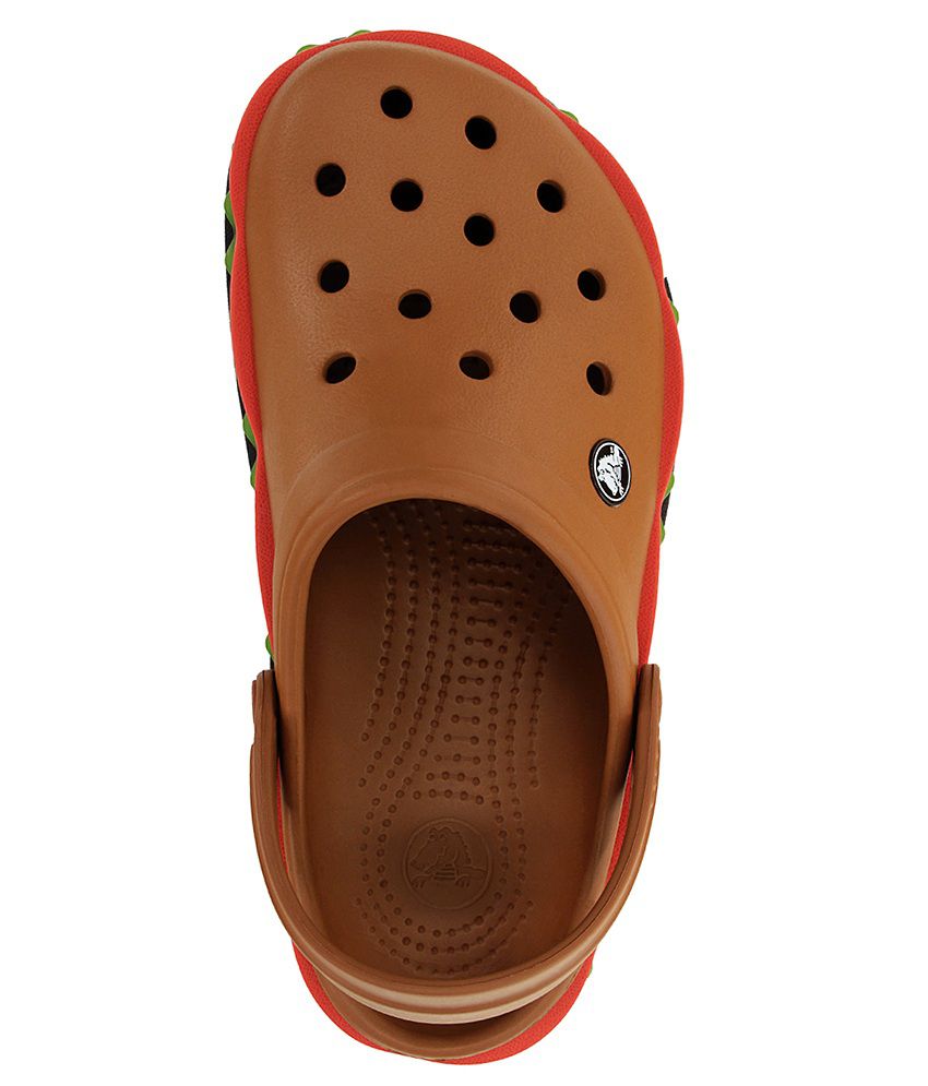 Crocs Crocband Hamburger Tan Roomy Fit Clog Shoes - Buy Crocs Crocband ...
