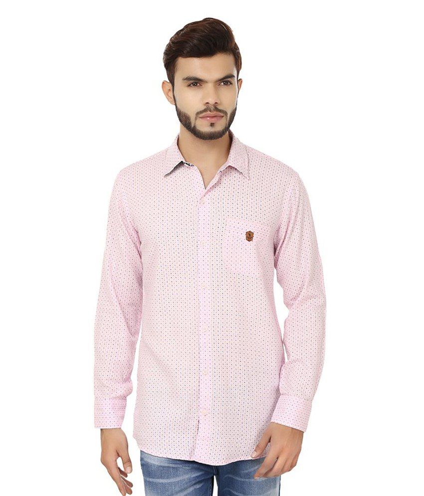 pink casual shirt