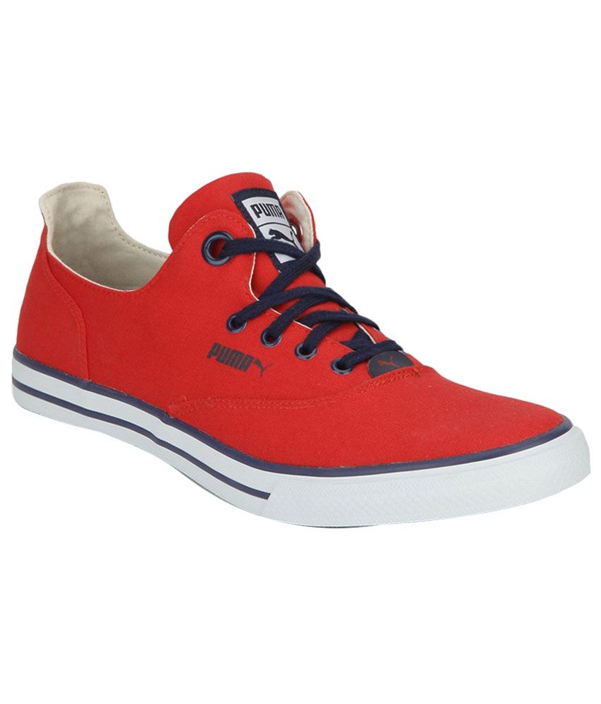 Puma Red Canvas Shoes - Buy Puma Red 