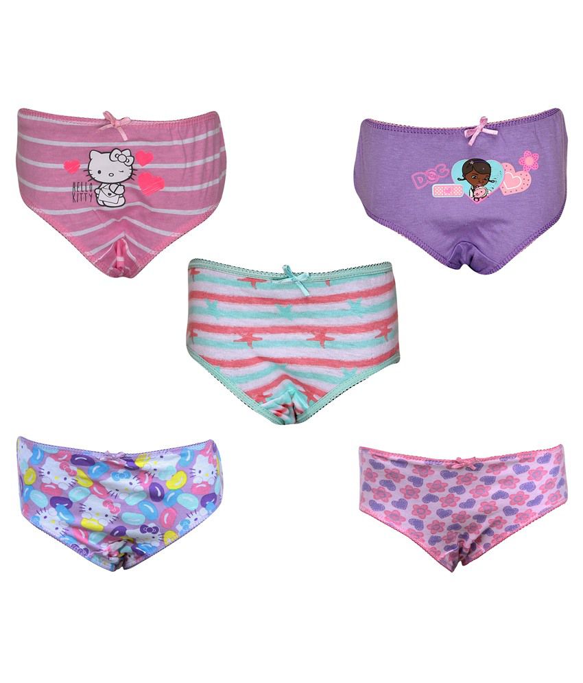 Pepperika Assorted Cotton Panties For Girls Pack Of 5 Esgp1934 Buy