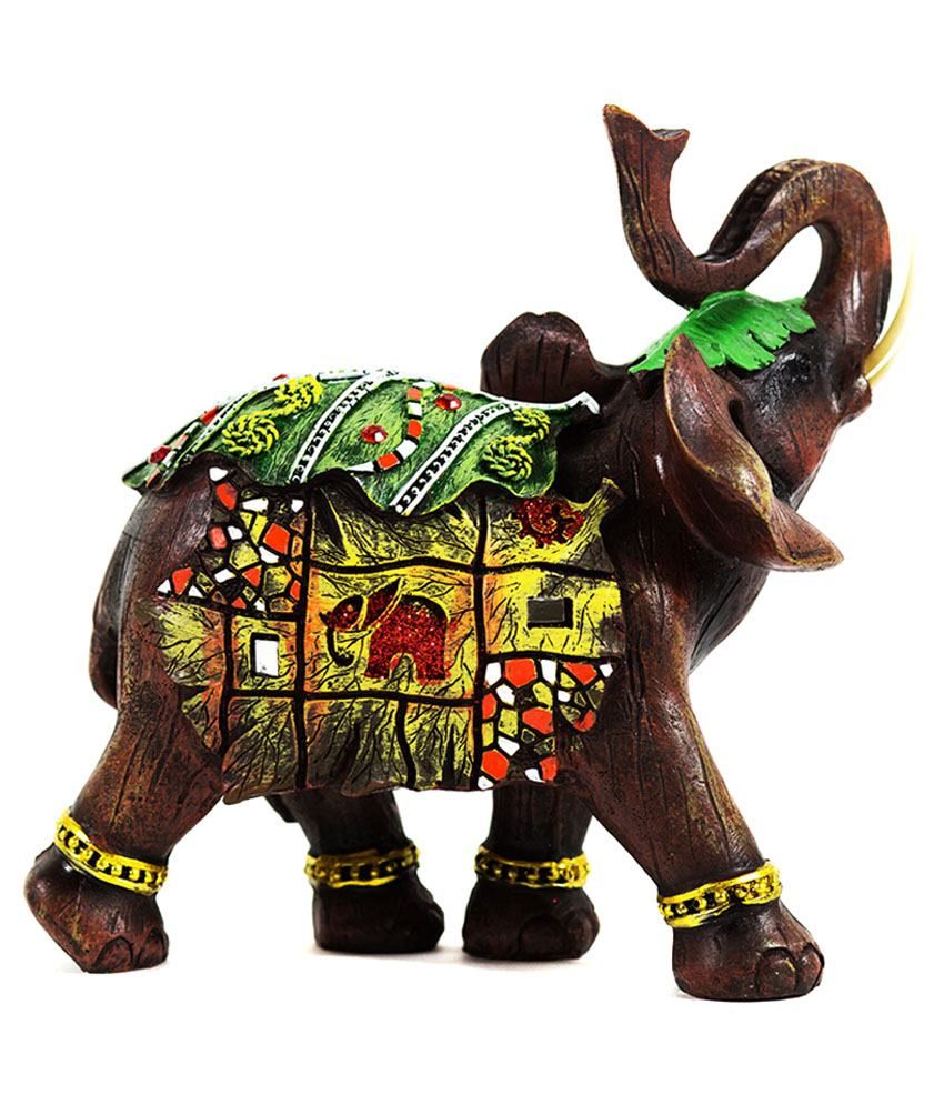 Indian Decor Company Brown Elephant Showpiece: Buy Indian Decor Company ...