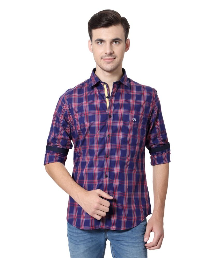 van heusen purple shirt