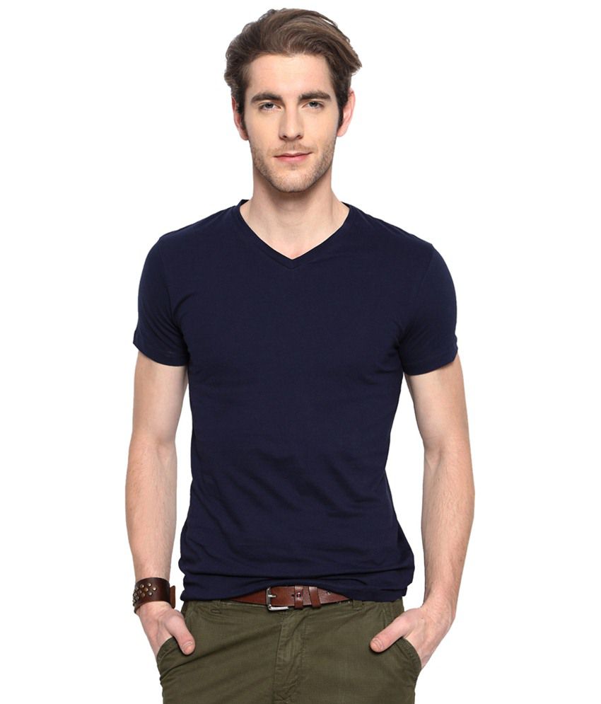 People Navy Blue T Shirt - Buy People Navy Blue T Shirt Online at Low ...