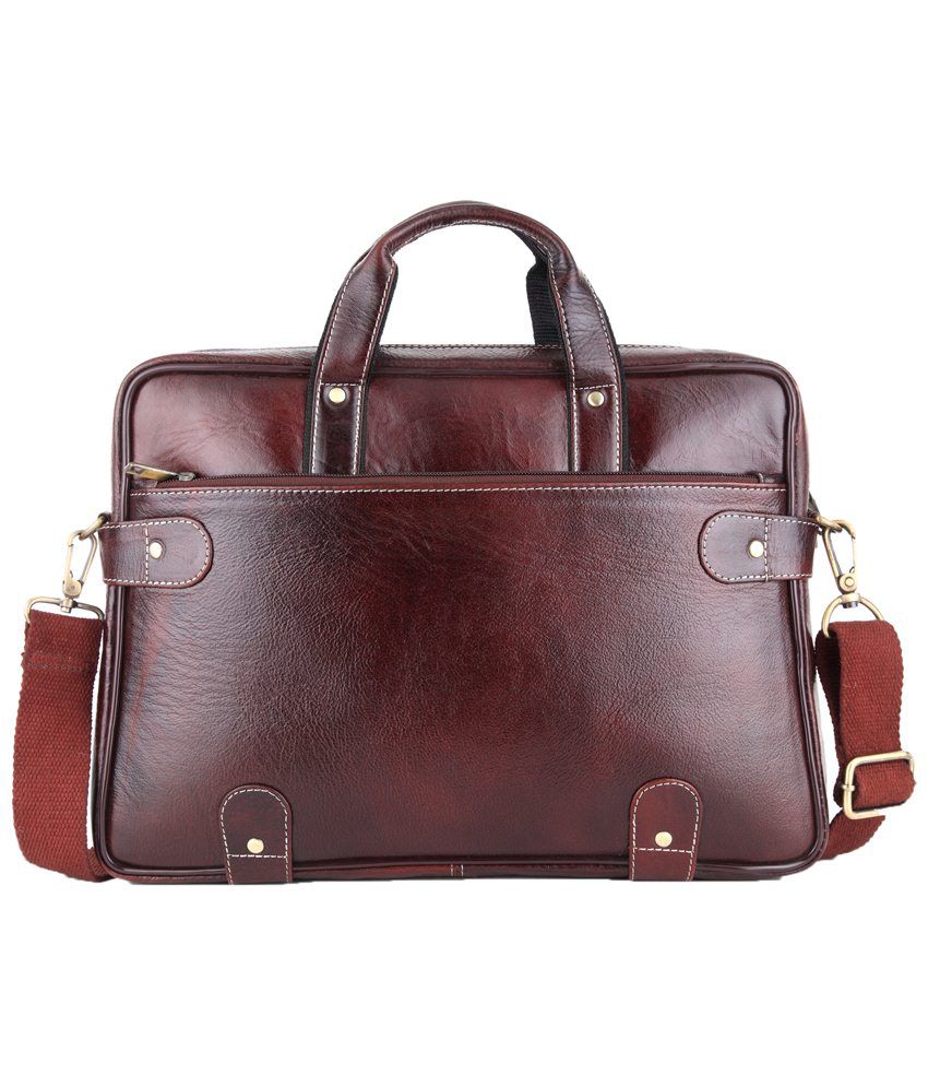 WildHorn Brown Leather Messenger Bag - Buy WildHorn Brown Leather ...