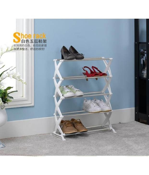 Asian 5 Tier Foldable Shoe Rack Buy Asian 5 Tier Foldable Shoe Rack Online At Low Price Snapdeal