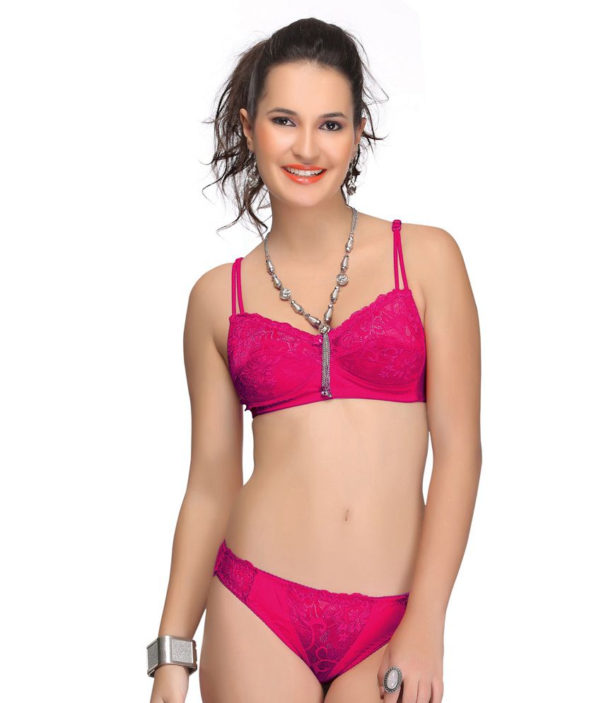Buy Alishan Pink Bra & Panty Sets Online at Best Prices in India - Snapdeal