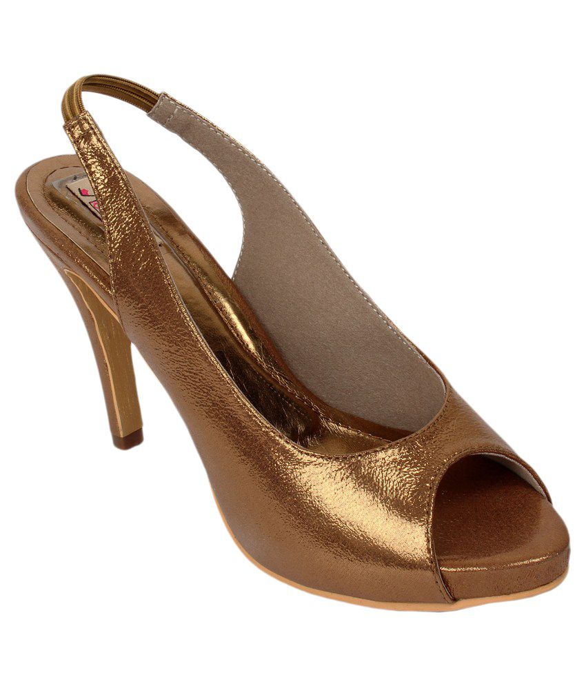 Foot Candy Golden Rod Heel Sandals Price in India- Buy Foot Candy ...