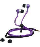 Konarrk Zipper-hf-purple In Ear Wired Earphones With Mic Purple