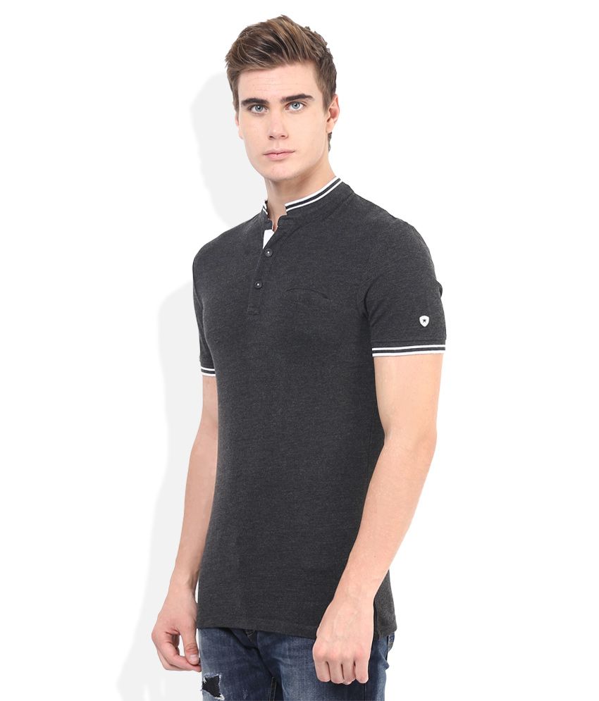 Celio Black Solid Polo T Shirt - Buy Celio Black Solid Polo T Shirt ...