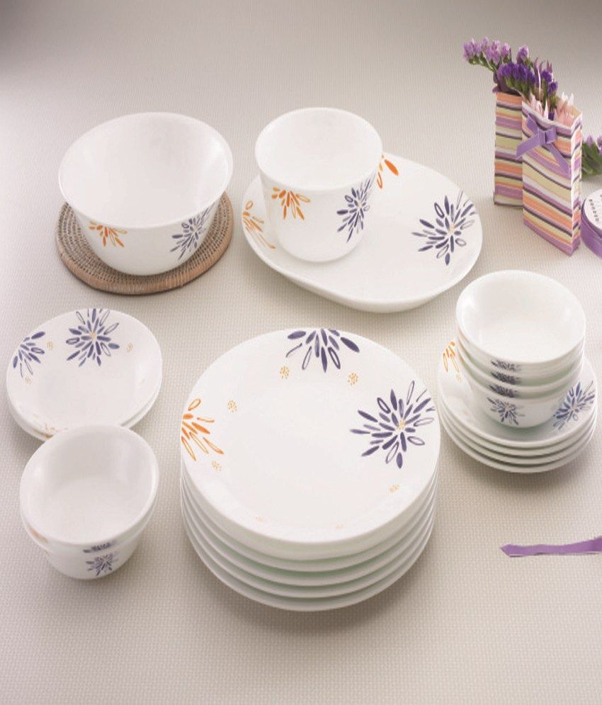 Corelle 21 Pcs Dinner Set- India Collection Carnival: Buy Online at