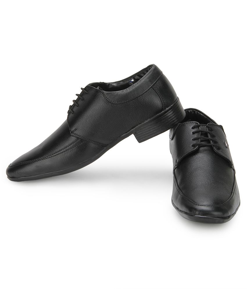 provogue black formal shoes