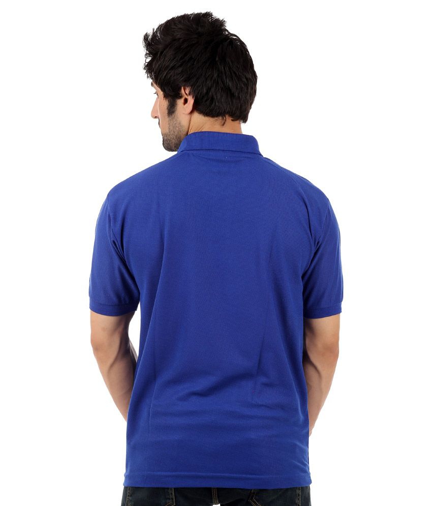 Dfnk Atlanta Blue and Orange Cotton Blend Polo T-Shirts - Combo of 2 ...