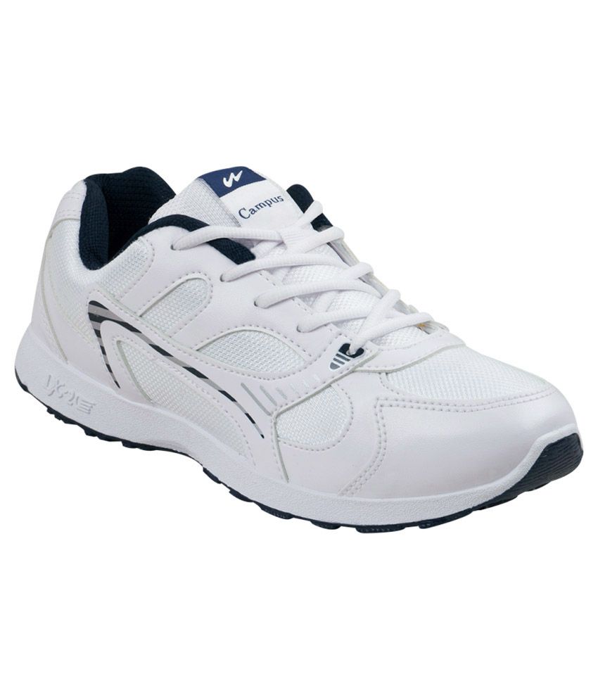 campus white sports shoes