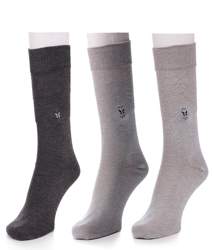 Gordon Cotton Multicoloured Full Length Socks (Pack of 3): Buy Online ...