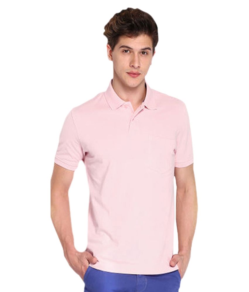     			Concepts Pink Half Sleeves Basics Polo T-Shirts