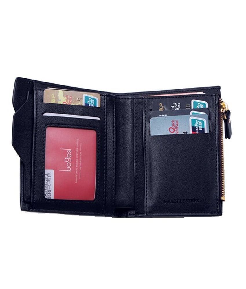 Bogesi Black Leather Wallet For Men: Buy Online at Low Price in India - Snapdeal