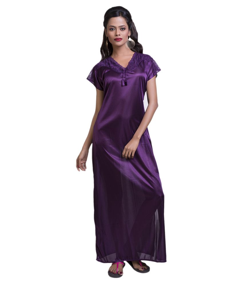 Buy Ishin Blue Silk Nighty Online at Best Prices in India - Snapdeal