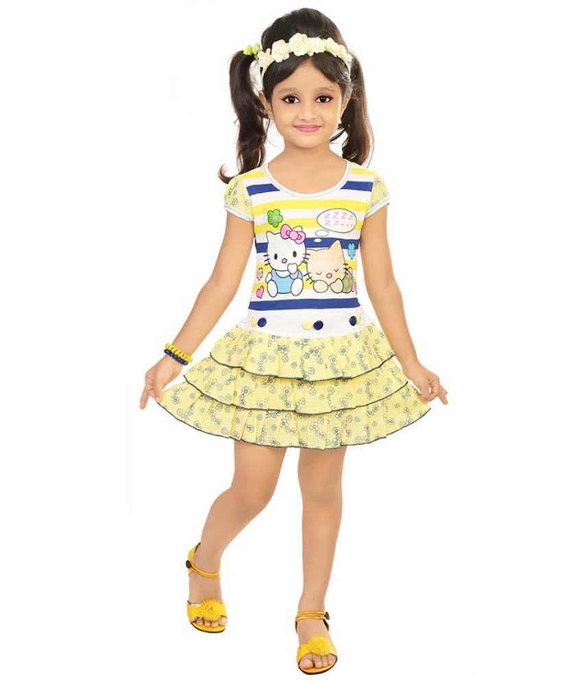 yellow full frock