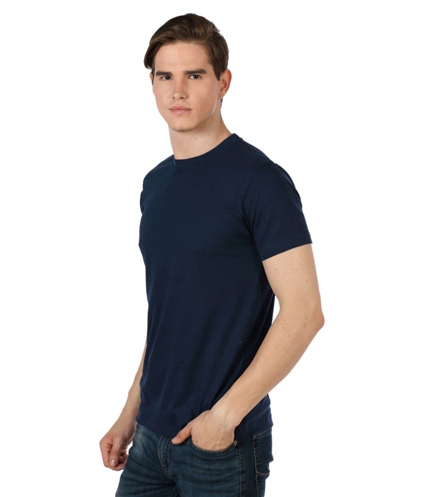 Kasa Blue Cotton Blend T-shirt - Buy Kasa Blue Cotton Blend T-shirt ...