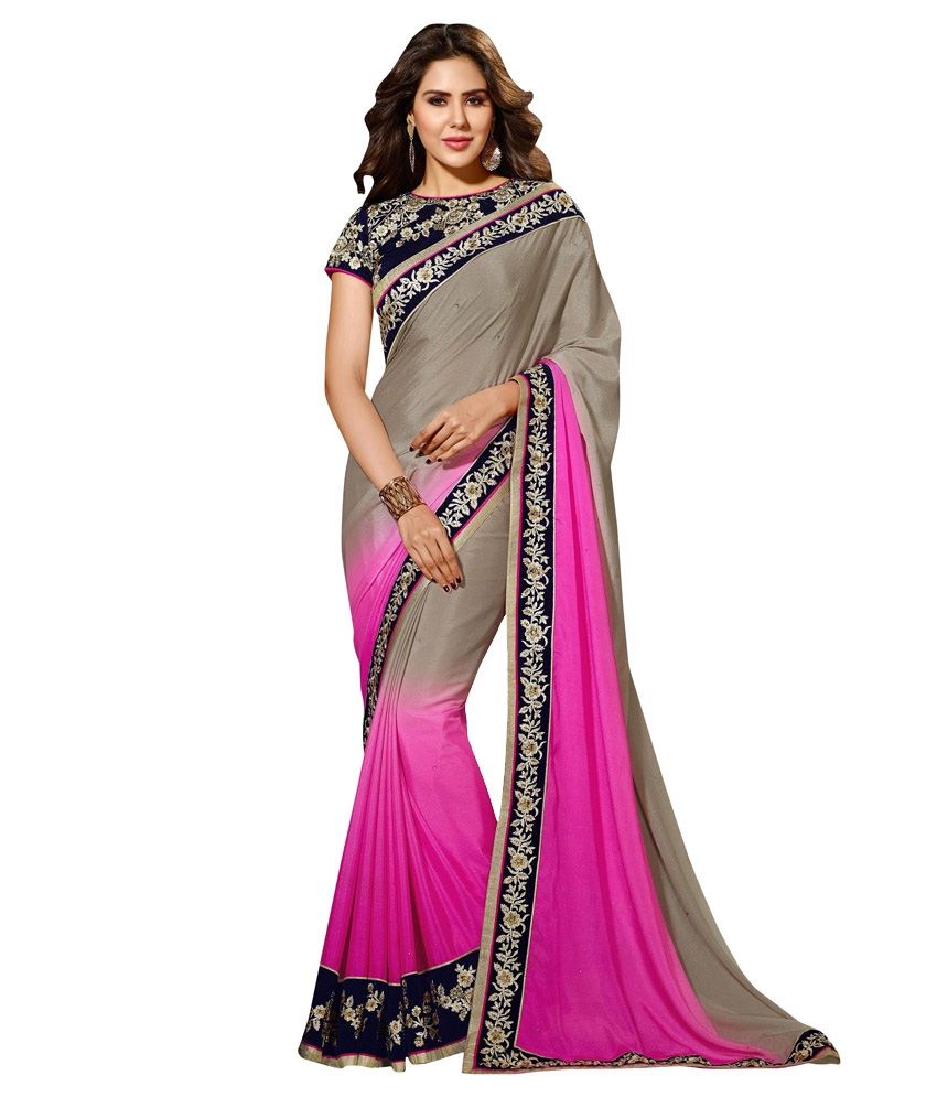 pure chiffon party wear sarees