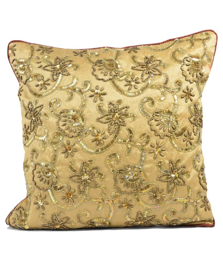 Lavisum Gold Sequin Cut Opulent Cushion Cover Buy Online at Best Price Snapdeal