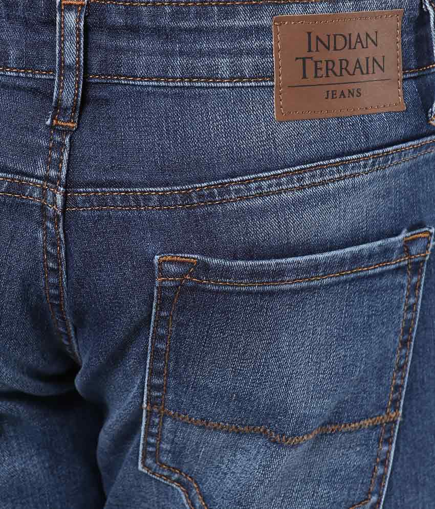 Indian Terrain Blue Slim Fit Jeans - Buy Indian Terrain Blue Slim Fit ...
