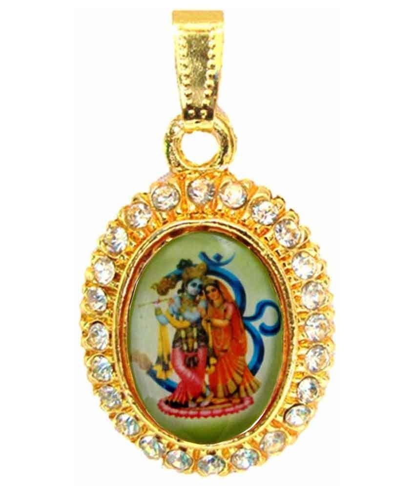 Beingwomen Gold Plated RadhaKrishna Pendant Buy Beingwomen Gold