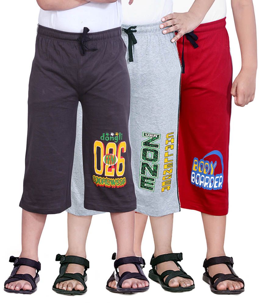     			Dongli Pack of 1 Cotton Three-Fourth For Boys ( Multi Color )