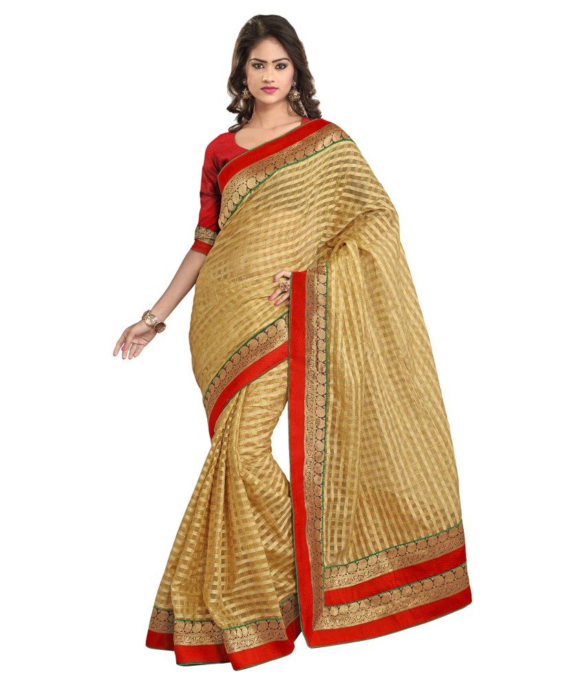 Saree Exotica Beige Tissue Saree - Buy Saree Exotica Beige Tissue Saree ...