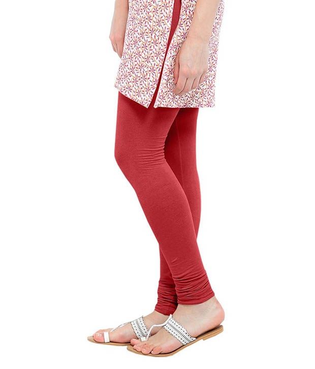 Jainee Garments Red Cotton Leggings Price in India Buy Jainee