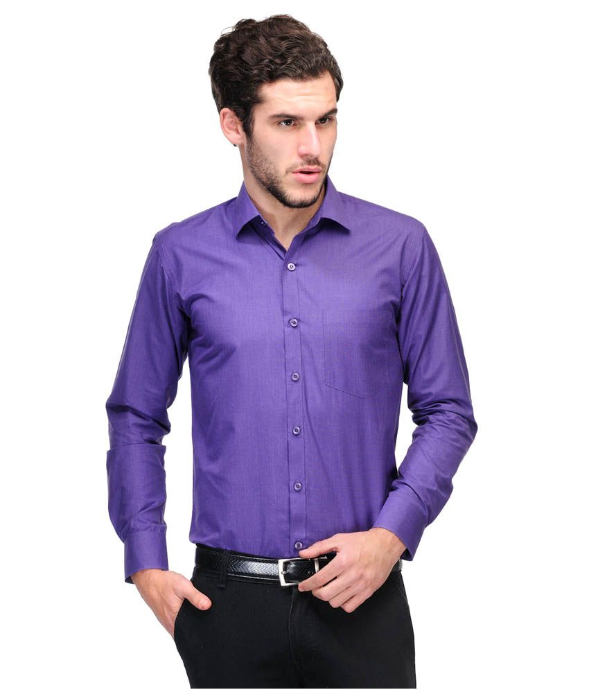 Qpark Purple Formal Shirt - Buy Qpark Purple Formal Shirt Online at ...