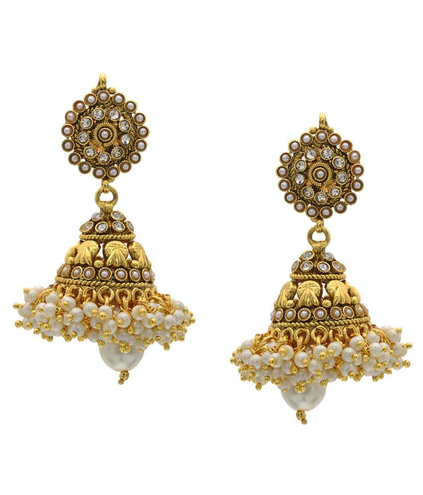antique jhumkas designs in gold
