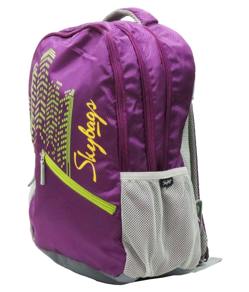 skybags purple backpacks