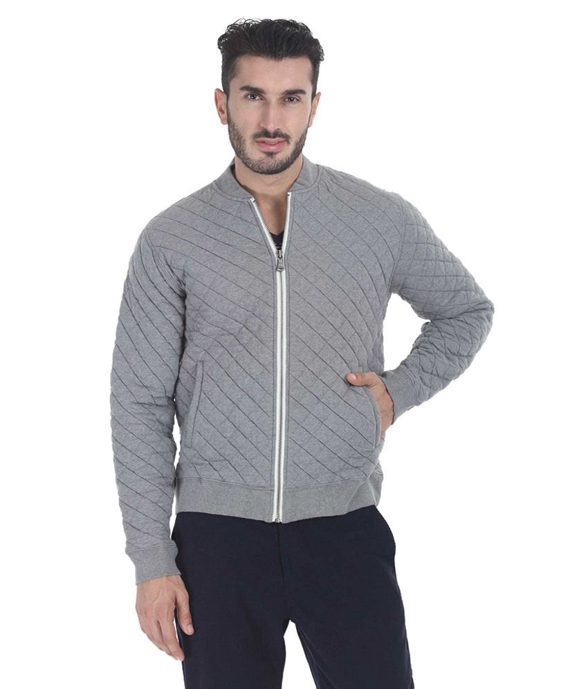 cotton quilted bomber jacket