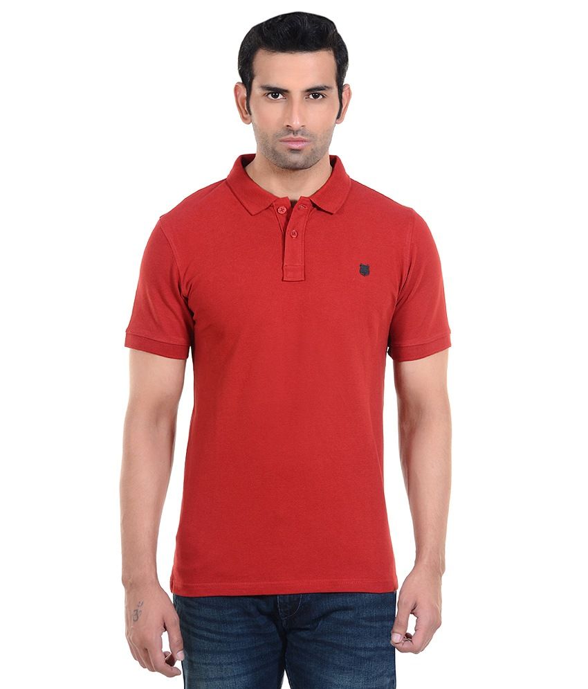 Lee Red Cotton Polo T Shirt Buy Lee Red Cotton Polo T Shirt Online At