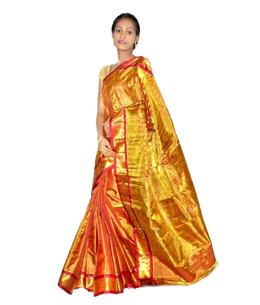 change for hdfc number bank of form in mobile Mahaveer Saree Silk Kanjeevaram and Blouse Red Designers Golden with