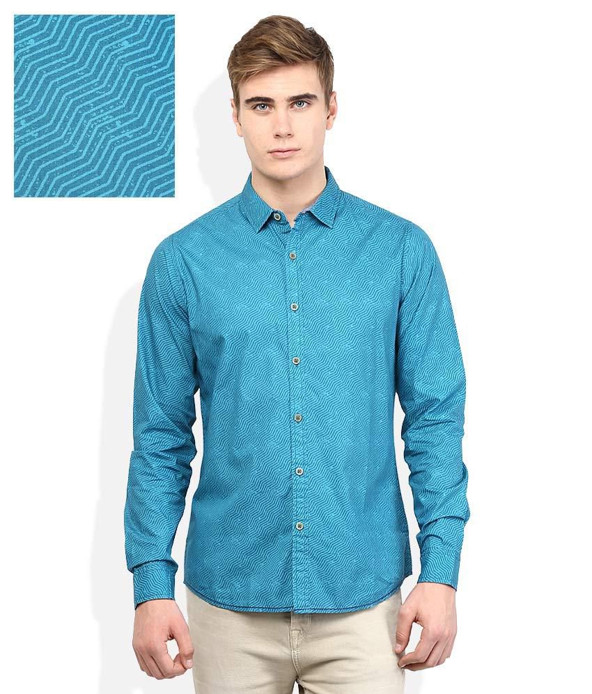 United Colors of Benetton Blue Printed Shirt - Buy United Colors of ...