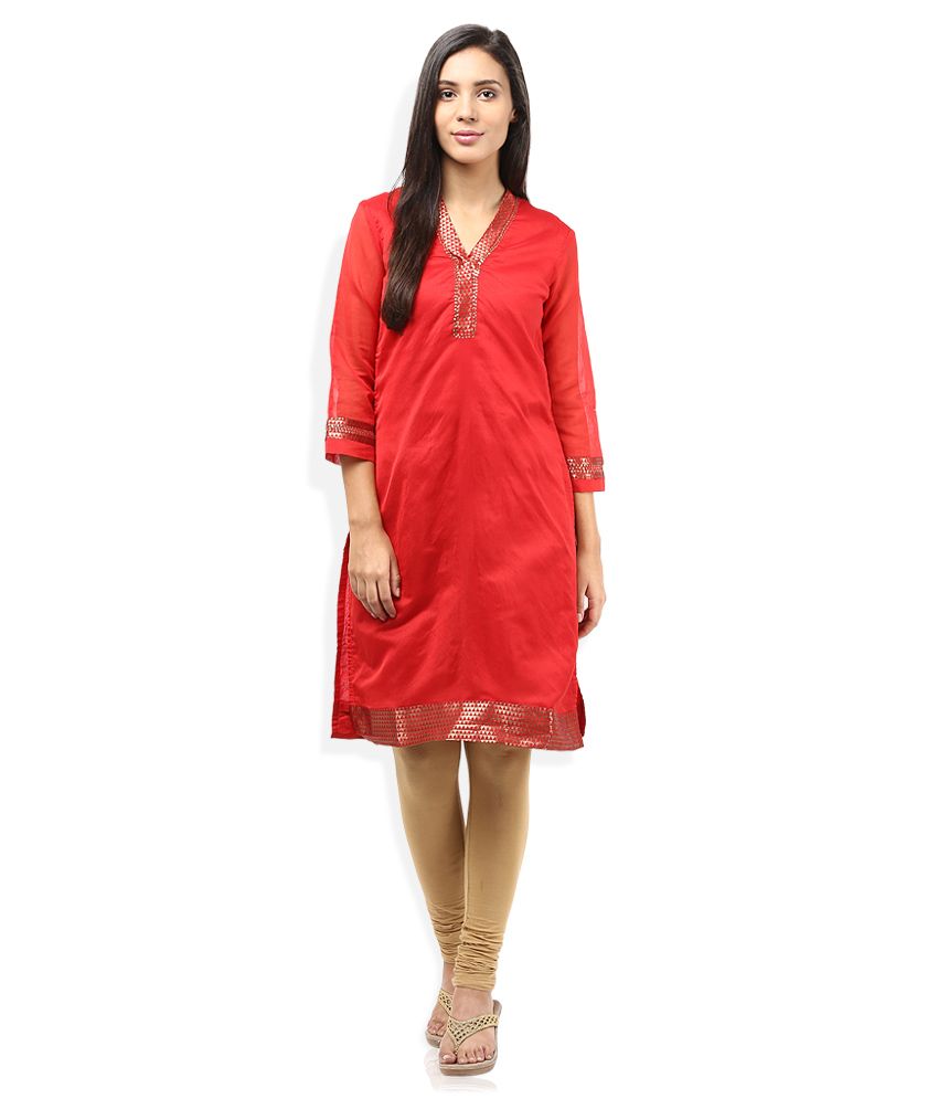 Biba Red Kurta Buy Biba Red Kurta Online at Best Prices in India on