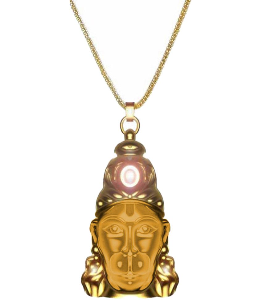     			Sarava Siddhi Yantralayam Golden Aluminium Hanuman Chalisha Yantra - Pack Of 3