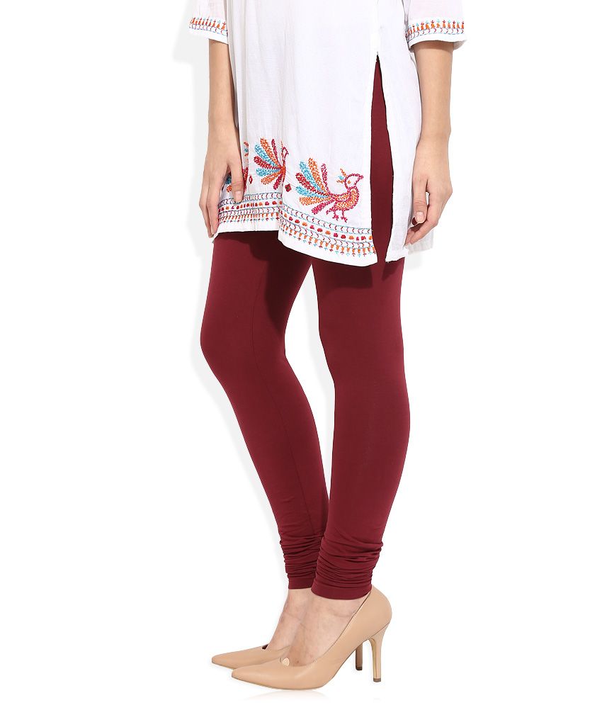 Gili Maroon Leggings Price in India Buy Gili Maroon Leggings Online