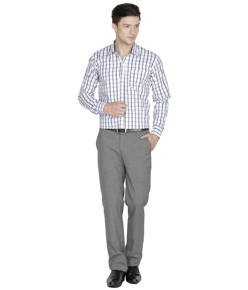 Asher Blue Formal Shirt - Buy Asher Blue Formal Shirt Online at Best ...