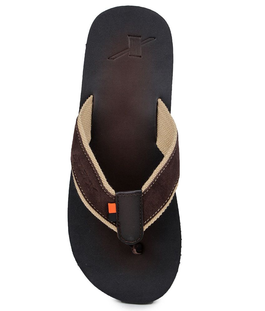 sparx slippers brown