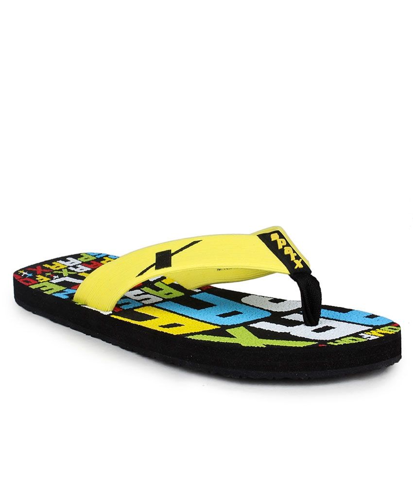 sparx slippers yellow