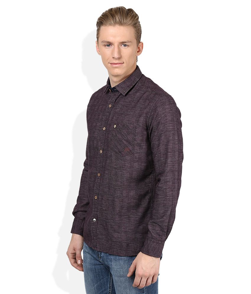 Killer Purple Regular Fit Solids Shirt - Buy Killer Purple Regular Fit ...