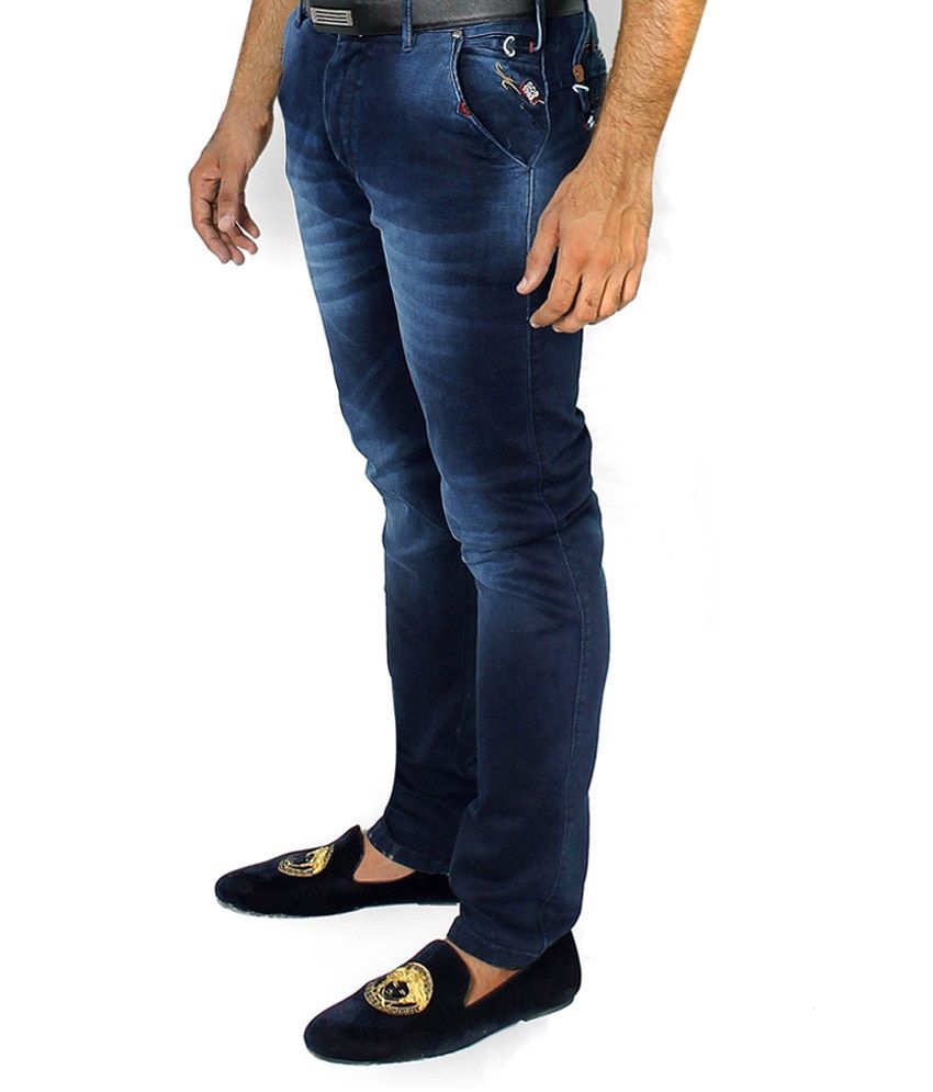 men's dark blue jeans slim fit