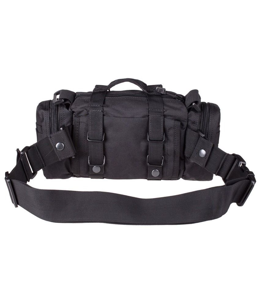 Tactical Waist Bag for Outdoor Camping Hiking Trekking - Black: Buy ...